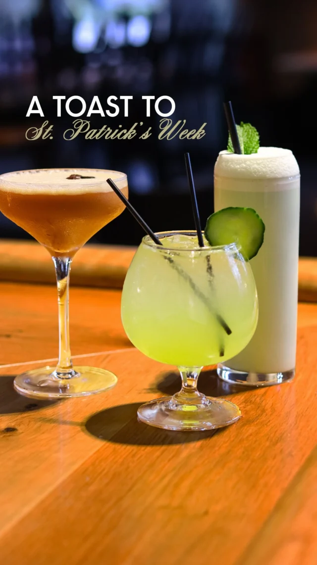 Pints will always have their place during St. Patrick’s week, but the cocktail menu is joining the celebration for The After Paddy Party on Wednesday March 18th!

Irish Maid
Drumshanbo Gunpowder Irish Gin, St. Germain, Lemon, Mint, Cucumber, Club Soda.

Irish Espresso Martini
Teeling Small Batch Irish Whiskey, House Irish Cream, Scribbles Cold Brew, Foaming Syrup.

St. Pat’s Mint Fizz
Powers Gold Irish Whiskey, Vanilla Whipped Cream, Milk, Mint Syrup, Foaming Syrup, Woodruff Syrup.

A perfect way to keep the celebration going! Join the gathering and raise a glass. 🍀

#KentOhio #CraftCocktails #StPatricksWeek #DowntownKent #BellTowerBrewingCo