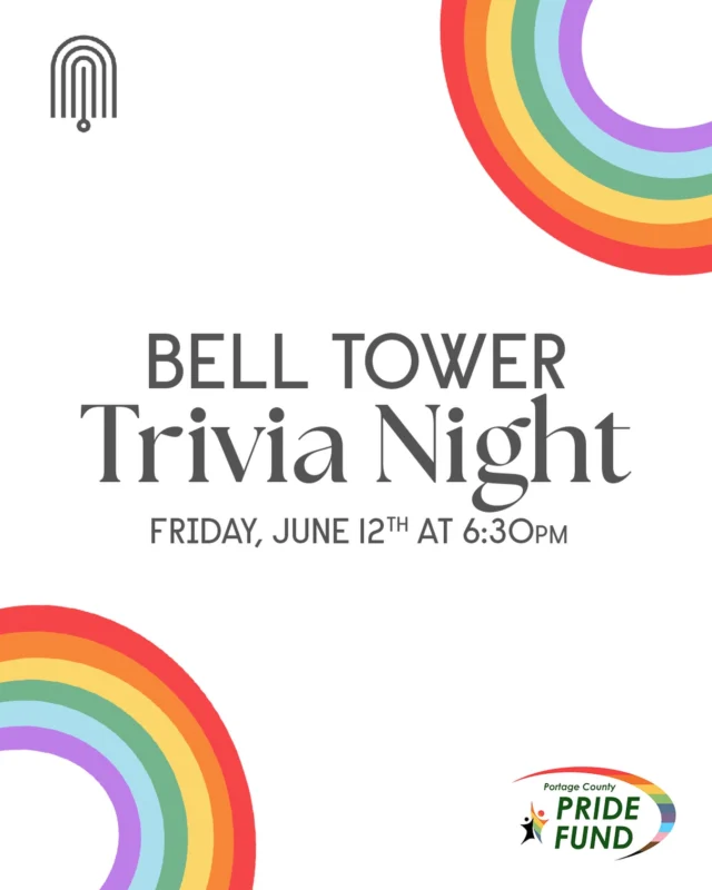 Didn’t get enough trivia this month? You’re in luck! 🎉

Join us on Friday, June 12th at 6:30 PM for another Trivia Night with the Portage Foundation! This time, we’ll be testing your knowledge of LGBTQ+ history and culture in celebration of Pride Month. 🌈

The Portage Foundation has partnered with us on several events at Bell Tower over the month of June to help raise awareness and support for the Portage County Pride Fund. This fund provides emergency assistance and programming support for LGBTQ+ students at Kent State, Hiram College, and NEOMED, helping ensure students have access to resources when they need them most.

Gather your team, make your reservation through the link in our bio or story, and be sure to let us know you’re coming for trivia. We can’t wait to see you there!

#PrideTrivia #PrideMonth #LGBTQHistory #TriviaNight #PortageFoundation